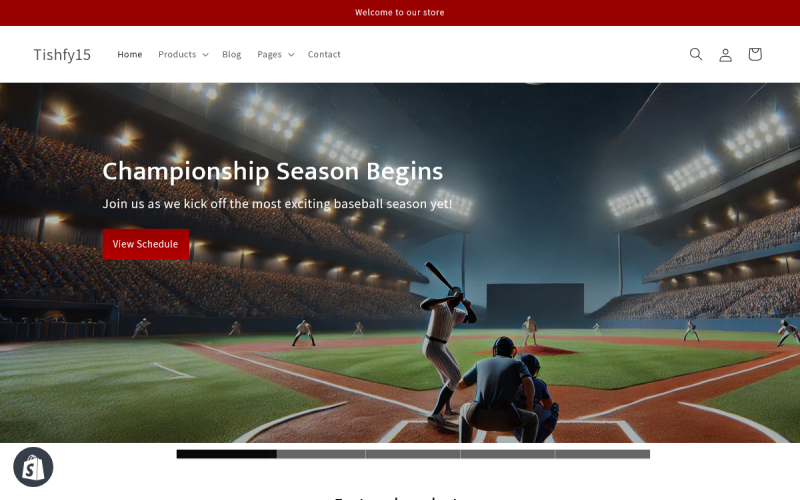 Tishfy15 – Tema Shopify 2.0 per il baseball