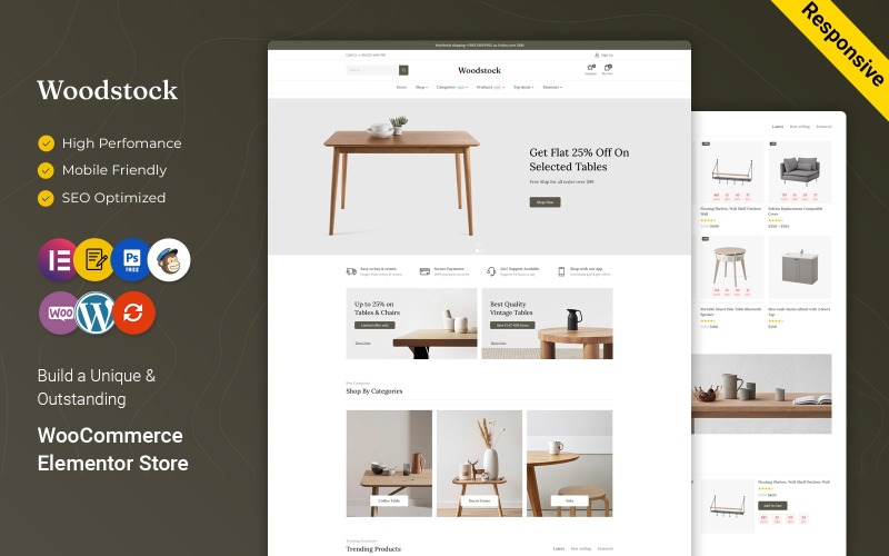 WoodStock - Snickeri och Handyman Woodworking WooCommerce-tema