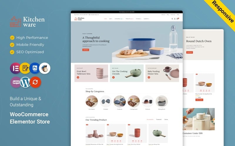 Kitchenware - Mehrzweck-Responsives WooCommerce-Theme für Küche, Haushaltsgeräte und Geschirr