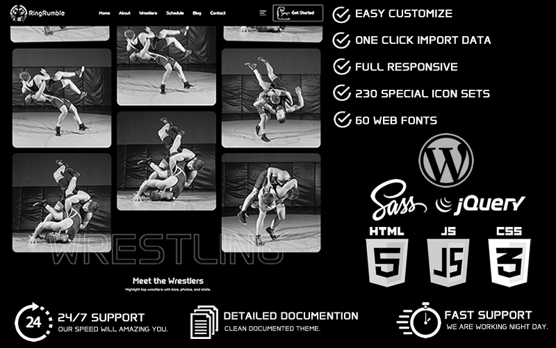 RingRumble - Wrestling WordPress Theme