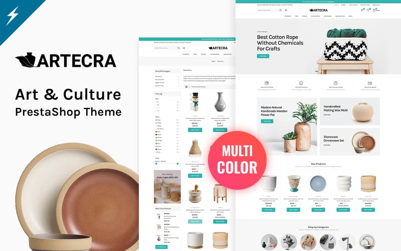 Artecra - Tema Prestashop per arte, cultura, arredamento e artigianato