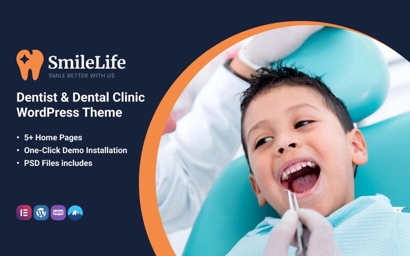 SmileLife - Dentist & Dental Clinic WordPress Theme