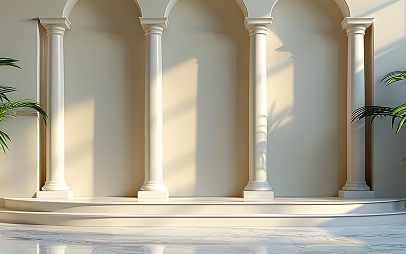 Podium column roman luxury greek background