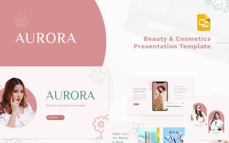 Aurora - Apresentação do Google Slides sobre beleza e cosméticos