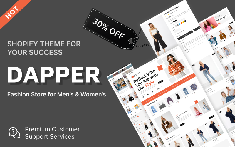 Dapper – тема Shopify для магазину модної краси та одягу