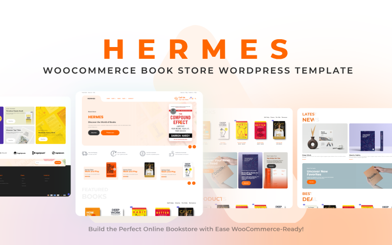 Hermes - Modelo WordPress de livraria WooCommerce