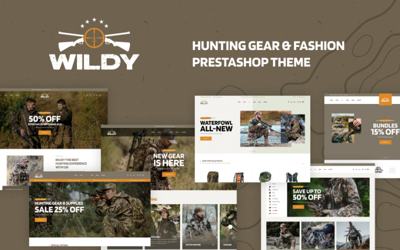 Leo Wildy Elementor - Thème Prestashop pour équipement de chasse et mode