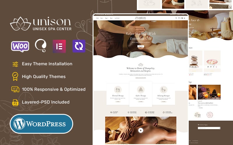 Unison - Spa, Health & Wellness-tema för WooCommerce-butiker