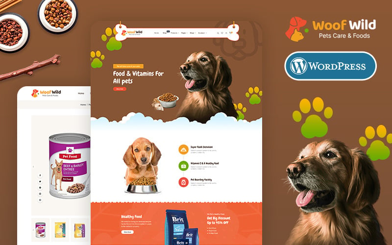 WoofWild - Evcil Hayvanlar ve Bakım Mağazası - WooCommerce Duyarlı Tema