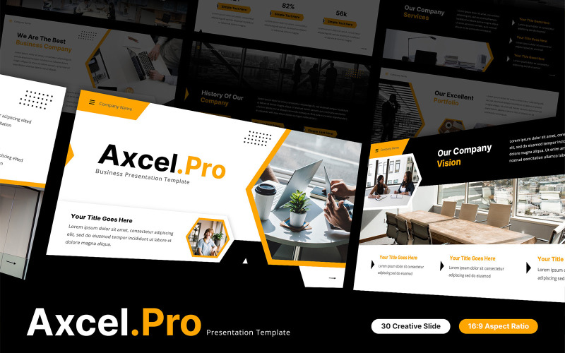 Axcel.Pro – бізнес-шаблон PowerPoint