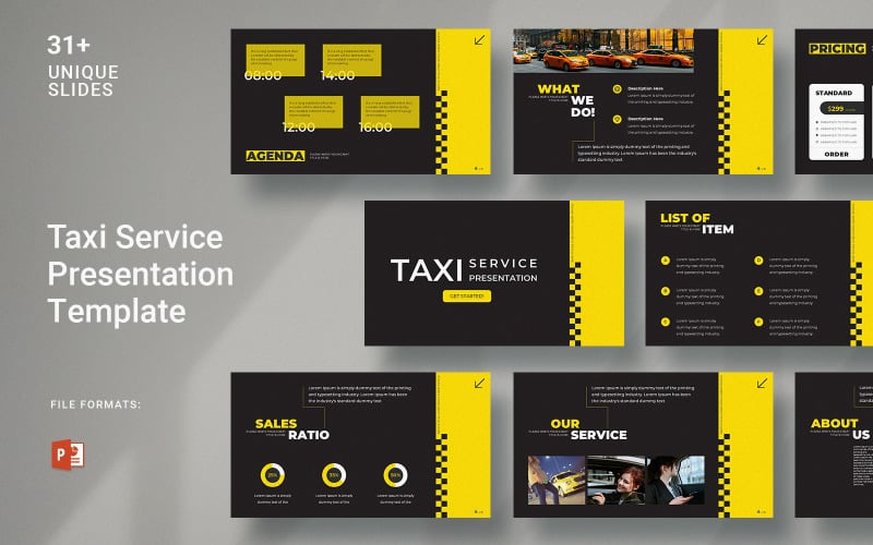 Modèle de présentation des services de taxi