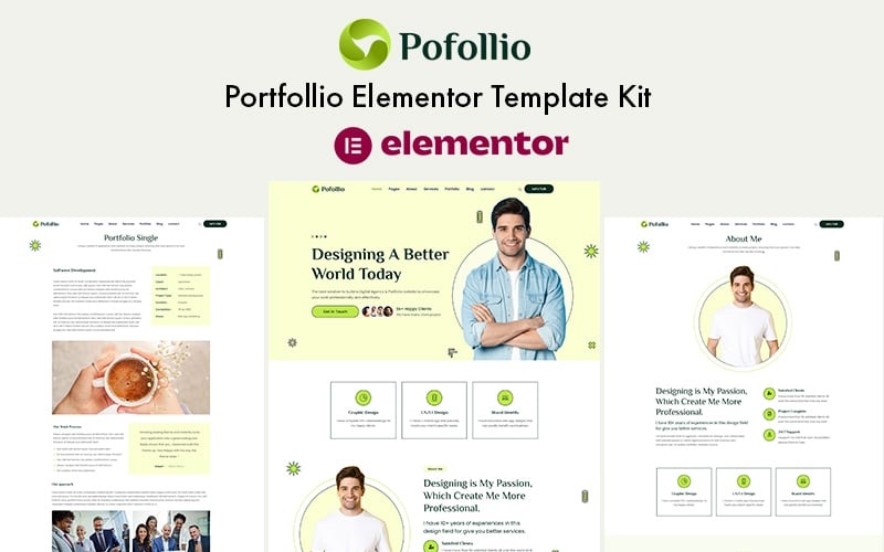 Pofollio - Portfolio Elementor-sjabloonkit