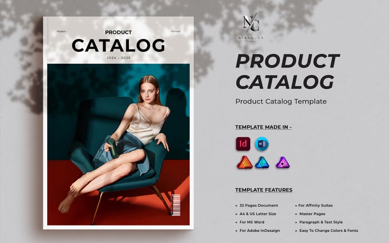 Product Catalog Template for InDesign, MS Word