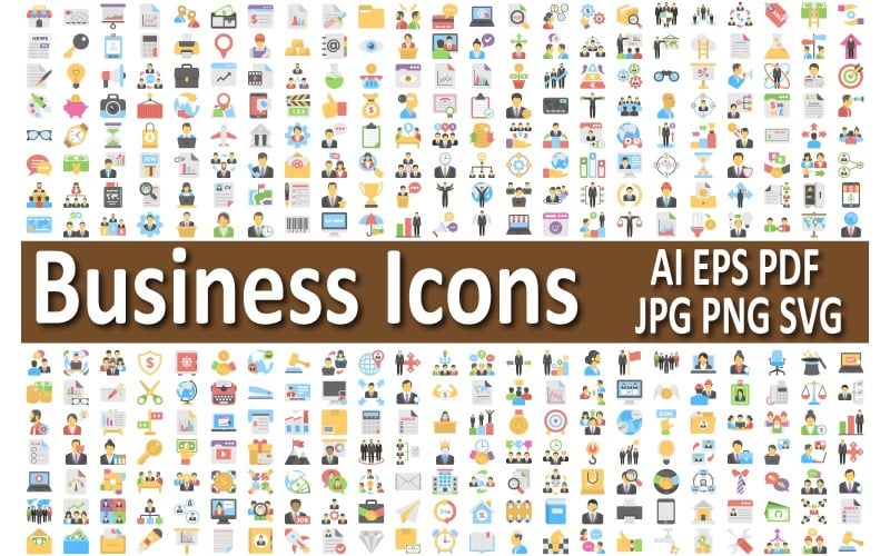 Comprehensive Business Icon Set for Professional and Corporate Projects