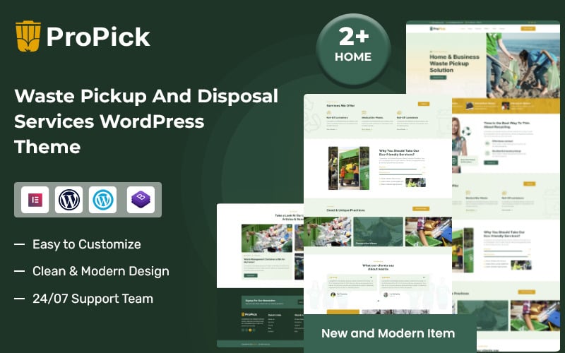 Propick – Tema WordPress per servizi di raccolta e smaltimento rifiuti