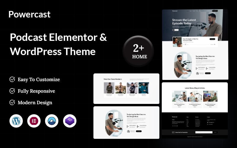 Powercast – Podcast Elementor WordPress Theme