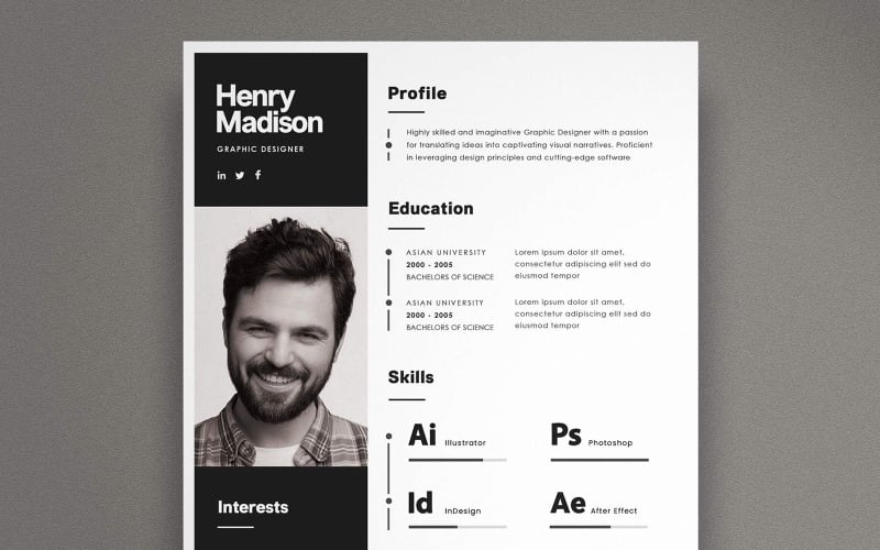 Modern CV Design Template