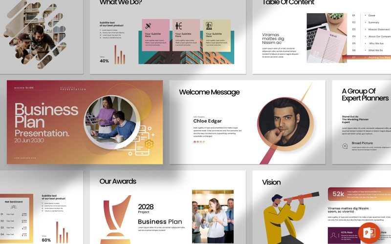 Biz Plan PowerPoint-Vorlage