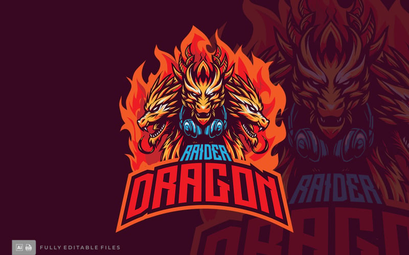 Raider Dragon logo Şablonları