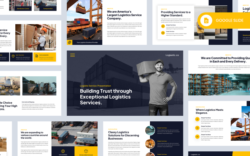 Logiastic - Logistic Service Google Slide Template