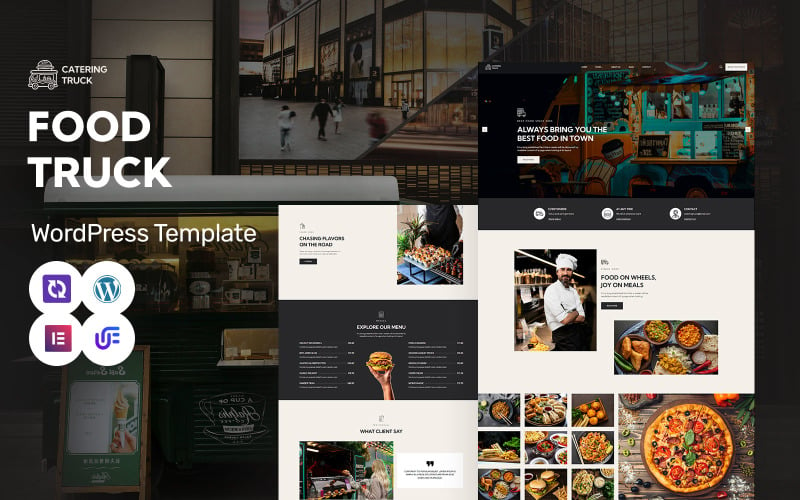 Catering Truck - Food Truck, Street Food och Outdoor Catering WordPress Elementor Theme