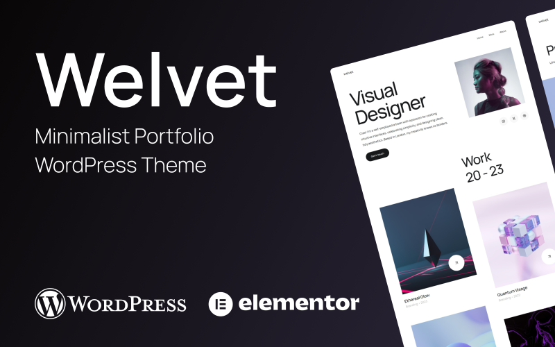 Welvet - Minimalist Portföy WordPress Teması