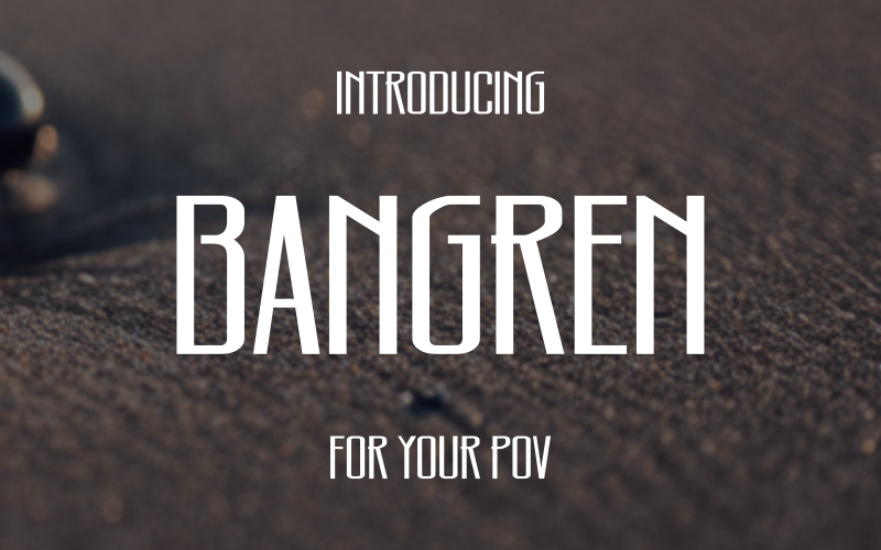 BANGREN  Japan Techno Speed Font