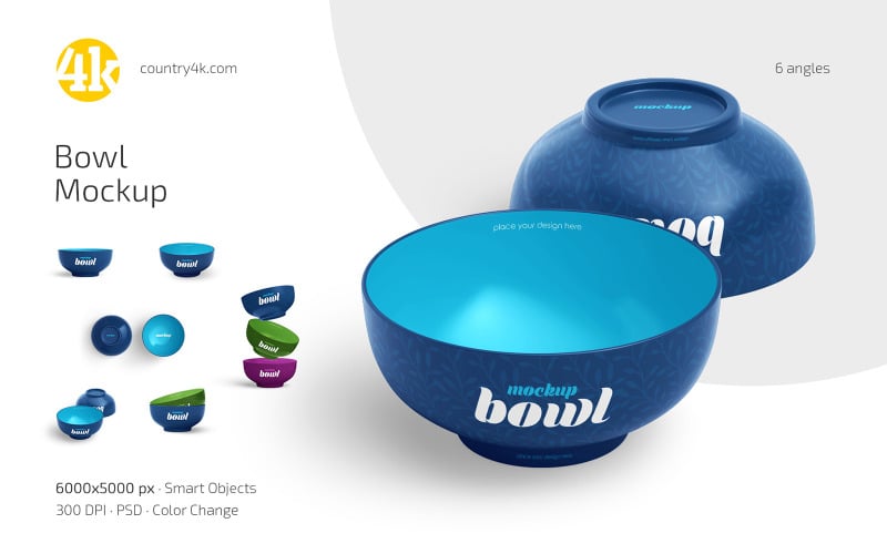 Bowl Mockup Set PSD Template