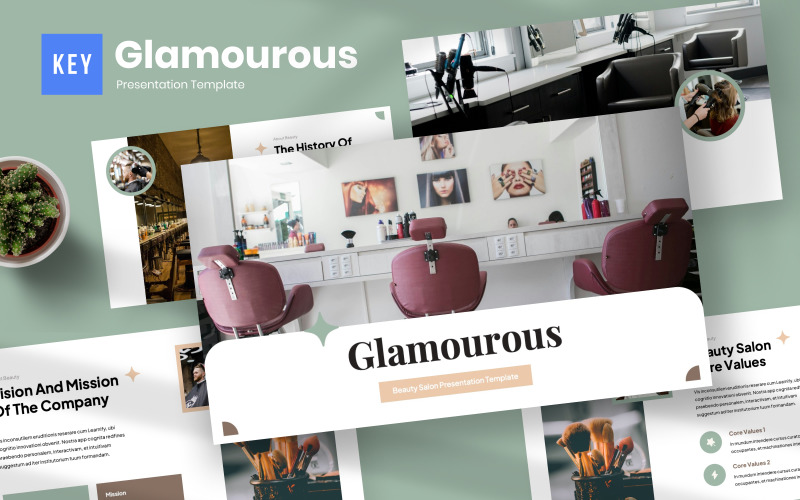 Glamourous – Шаблон презентации салона красоты