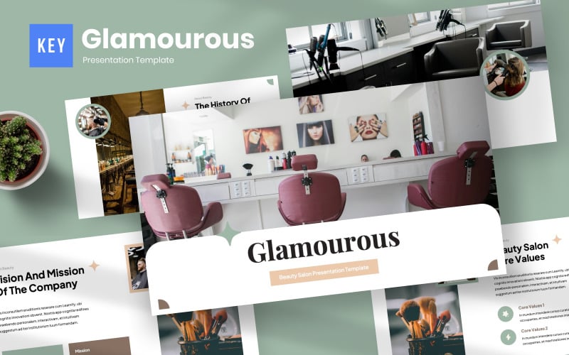 Glamourous – Salon Beauty Keynote Template