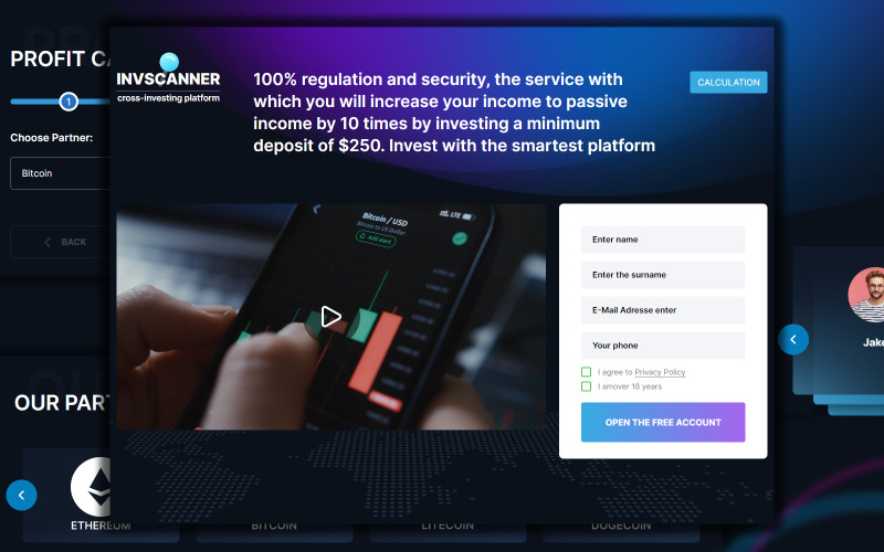 INVSCANNER | Modèle pour investissement | Crypto-monnaie