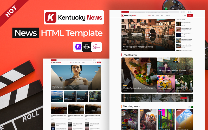 Kentucky News – Hírek, blogok és magazinok HTML-sablonja