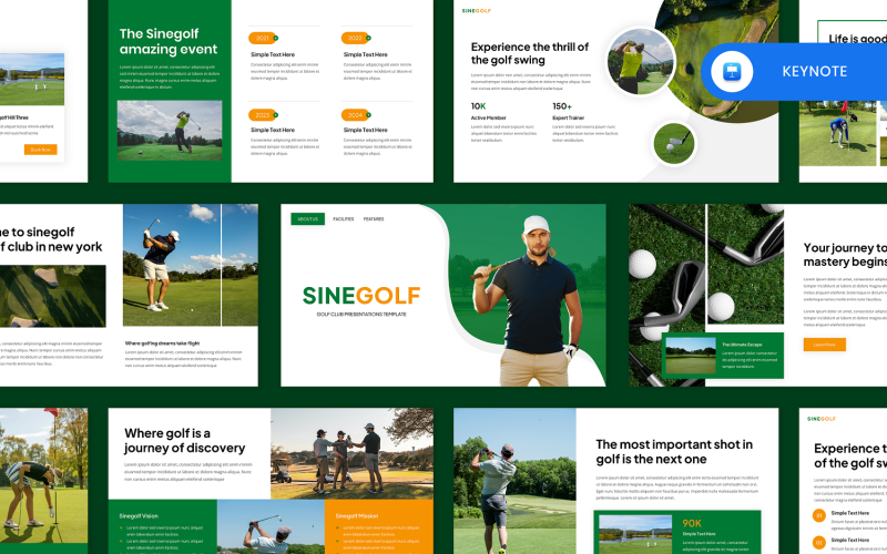 Sinegolf - Golf Club Keynote Template