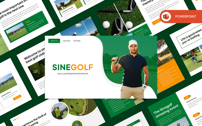 Sinegolf - Plantilla de PowerPoint de Club de Golf