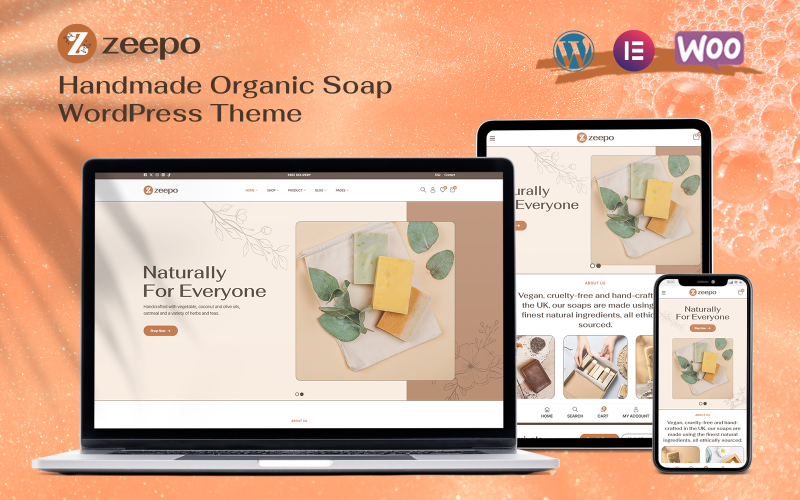 Zeepo - Ręcznie robione mydło organiczne Woocommerce Theme