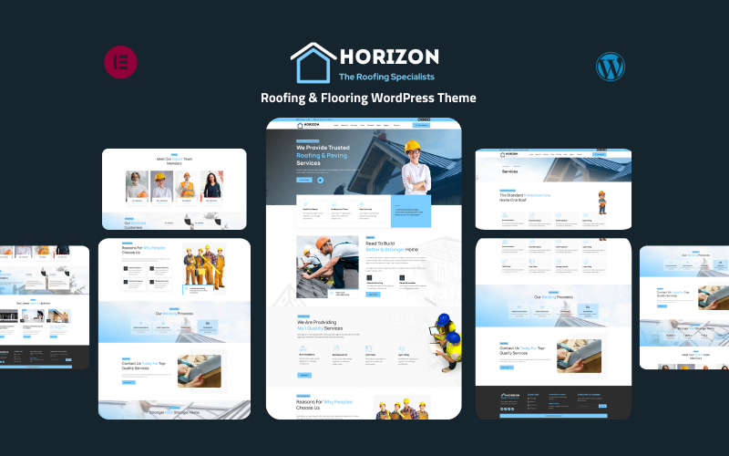 Horizon – WordPress-Theme für Dach- und Bodenbeläge