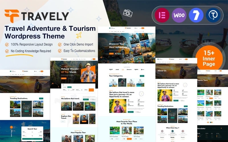 Travely - Travel Adventure & Tourism Wordpress Theme