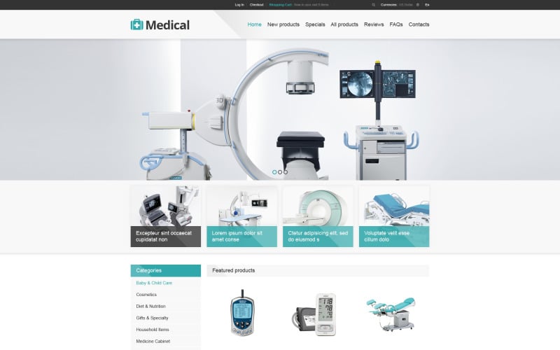 Modelo de loja médica ZenCart