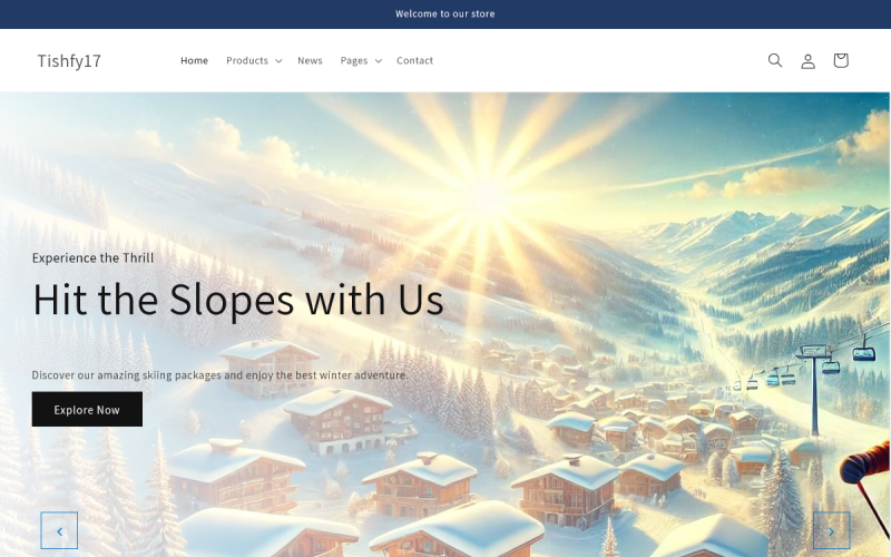 Tishfy17 - Skiing Shopify 2.0 téma