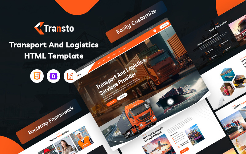 Transto - Modèle de site Web sur le transport et la logistique