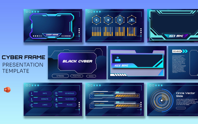 Plantilla de transmisión de fotogramas de Cyberpunk