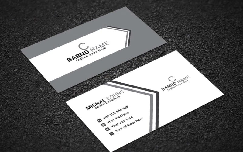 Creative and clean business card template Free.