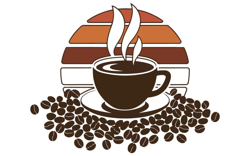 A graphic illustration of a cup of coffee