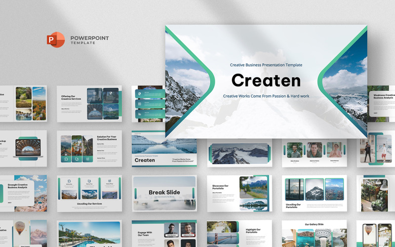 Createn - Creatieve zakelijke Powerpoint-sjabloon