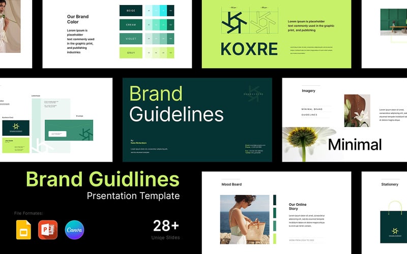 Brand Guidelines Presentation Template CANVA