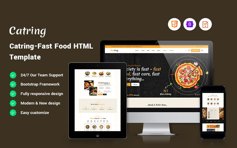 Catring - Modelo de site de fast food