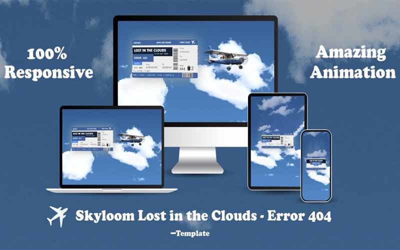 Skyloomv Lost in the Clouds - Modèle d'erreur 404