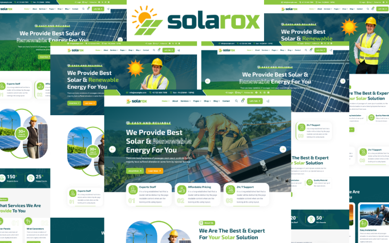 Solarox – šablona HTML5 Solar and Renewable Energy