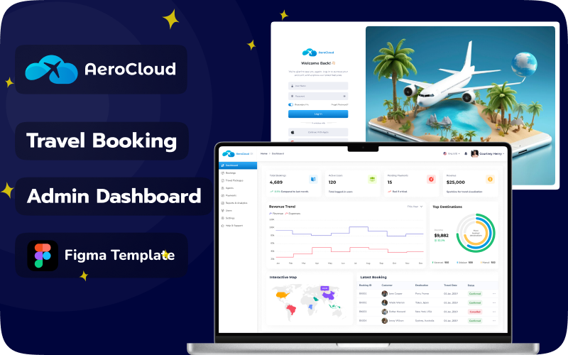 AeroCloud | Travel Booking Admin | Dashboard UI Template