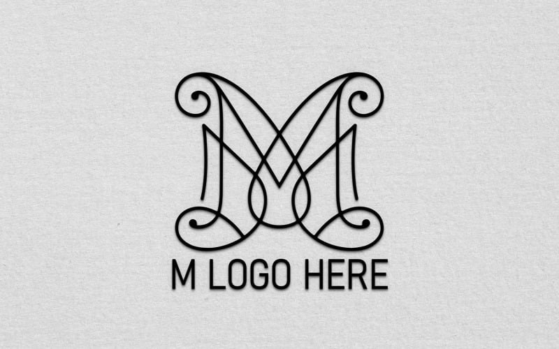 Kreatives und minimalistisches M-Logo-Design kostenlos